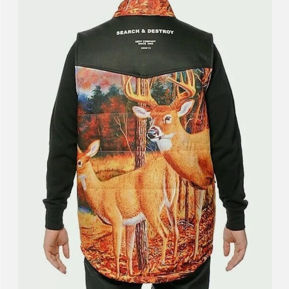 Neff Deer Bright Chalet Quilted Vest - Picture 5 of 8